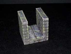 openforge 20 cut stone corridor toy game accessories dnd tiles dungeon miniatures openforge2 pathfinder rpg tabletop terrain 3d print model - Mito3D