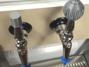 threaded beer tap handle inserts hobby 3 8 16 38 38-16 homebrew keezer kegerator 3d print model - Mito3D
