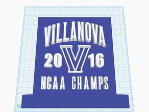 villanova 2016 ncaa-champs 3d drucken champs ncaa-basketball wildcats 3d print model - Mito3D