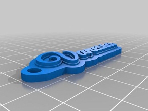 vanessa Anahtarlık özelleştirilmiş 3d print model - Mito3D
