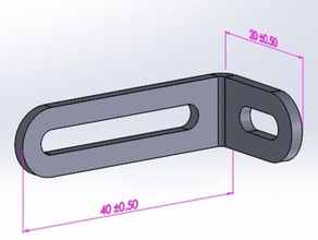 l-Klammer, 20-40x11mm Teile 3d print model - Mito3D