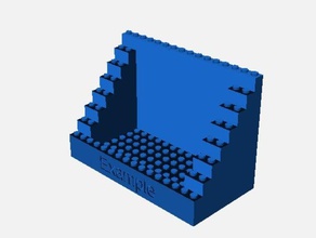 amusant titulaire de la carte v2 bureau visite customizer lego compatible 3d print model - Mito3D