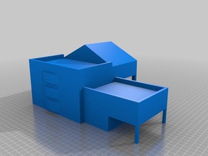 maison blue print 3d l'impression 3d print model - Mito3D