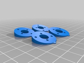 my customized parametric tilted motor mountfor quadcopter vehicles 3d print model - Mito3D