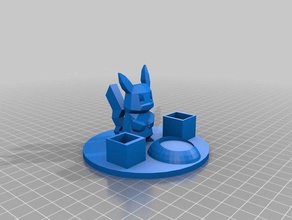 pikachu desk organizer 3d stampa 3d print model - Mito3D