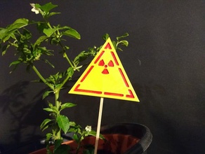 chernobyl sign signs logos radiation symbol warning yellow 3d print model - Mito3D