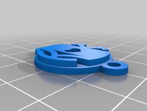 kk monogram kolye takı özelleştirilmiş 3d print model - Mito3D
