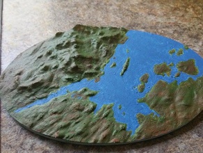 alton baía de new hampshire varreduras réplicas 3d topo topográficos topografia 3d print model - Mito3D