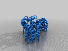 apaf-1 e caspase-9 complexo pdb 4rhw biologia alfa hélice molécula pbd proteína estrutura tinkercad vmd 3d print model - Mito3D