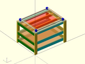 remix allteds einfache cnc-Tisch machen parametric Teile openscad 3d print model - Mito3D