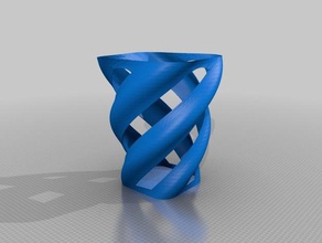 twisted einzudringen Dekor spiral vase drucken 3d print model - Mito3D