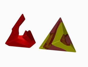 tetrahedron screw-puzzle math 3d print model - Mito3D