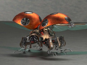 steampunk ladybug ladybird model robots