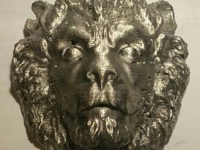 lion bas relief negative mold low melt metal casting abs sculptures 3d print model - Mito3D