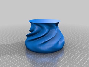 my customized rippled organic vase containers 3d print model - Mito3D