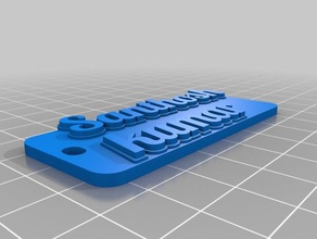 santhosh etiketi Anahtarlık özelleştirilmiş 3d print model - Mito3D