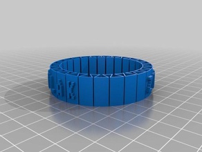 palak flexible name bracelet bracelets customized 3d print model - Mito3D