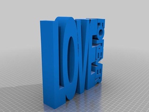loveforever signs logos 3d print model - Mito3D