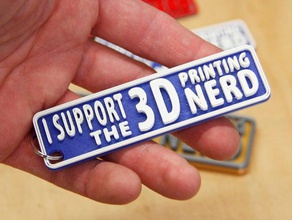 Stampa 3d nerd portachiavi i gcreate joeltelling supporto 3d print model - Mito3D