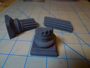 las columnas romanas de 28mm juego juguete accesorios arena rex dd miniaturas 3d print model - Mito3D