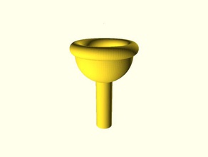 Messing-instrument mouthpeice Musik 3d print model - Mito3D