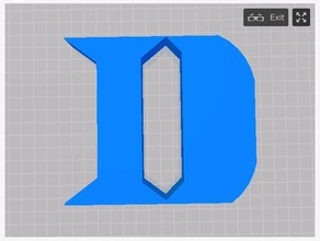 duke blue devils, logo 3d impressão basquete faculdade ncaa 3d print model - Mito3D