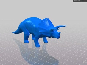 triceratops 3d printing dinosaur figure toy 3d print model - Mito3D