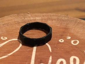 decagon anillo de tamaño 5 anillos 3d print model - Mito3D