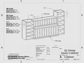 filament-Speicher-Kabinett der flashforge filament - Organisation enka spool 3d print model - Mito3D
