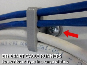 câble ethernet coureurs à vis de montage type ordinateur les câbles le cordon réseau 3d print model - Mito3D