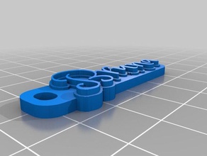 multiline-tag Schlüsselanhänger bruna angepasst 3d print model - Mito3D