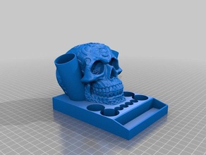 celtique crâne de vapoter stand organisation 3d print model - Mito3D