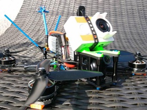 velocidad adicto 210-r xiaomi yi gopro monte 35&deg rc vehículos el fpv de montaje la cámara racer quadcopter 3d print model - Mito3D