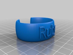 rubys braclet pulseiras personalizado 3d print model - Mito3D