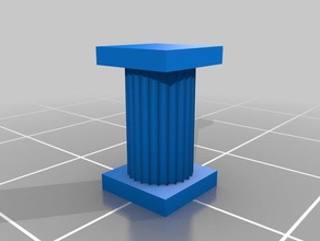 Griechische einfache Spalte Gebäude Strukturen angepasst 3d print model - Mito3D