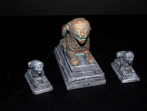 openforge 20 lion statues toy game accessories dnd tiles dungeon miniatures openforge2 pathfinder rpg tabletop terrain 3d print model - Mito3D