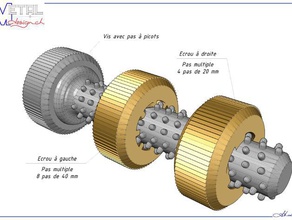 vis magique n&deg2 pièces matériel mécanique quincaillerie 3d print model - Mito3D
