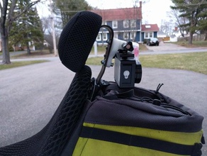 yi fotocamera poggiatesta staffa bicicletta supporto per gopro mount recumbent xiaomi 3d print model - Mito3D