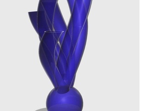 multiple neck vase household abstract art flower new plant six 3d print model - Mito3D