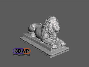 lion statue sculpture 3d scan scans replicas 123d 123dcatch catch animal meshmixer 3d print model - Mito3D