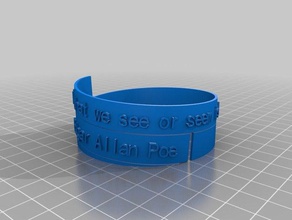 poe 1 spiral poem bracelet mark 2 art customized 3d print model - Mito3D