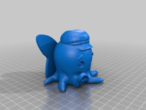 mignon ailé poulpe 3d l'impression 3d print model - Mito3D