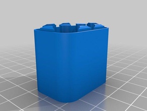 cr123 caso da bateria inferior recipientes personalizado 3d print model - Mito3D