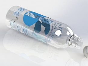 smartwater bottle containers cap 3d print model - Mito3D