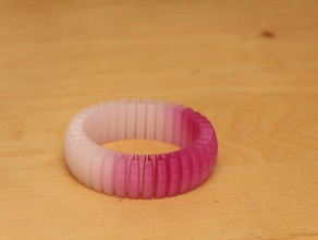 yet another flexible bracelet bracelets stretch stretchy 3d print model - Mito3D