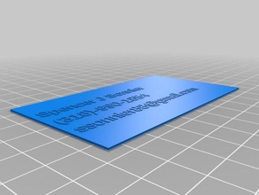 name card office customized 3d print model - Mito3D