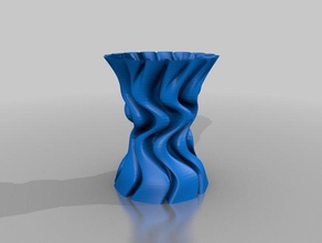 squiggly decor spiral vase printing twisted 3d print model - Mito3D