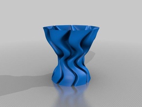 squiggly 3 decor spiral vase printing twisted 3d print model - Mito3D