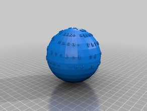 ball words math art customized 3d print model - Mito3D