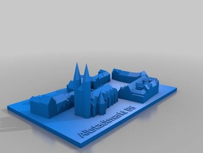 altstadtmarkt braunschweig modèle de ville 3d des bâtiments structures 3d print model - Mito3D